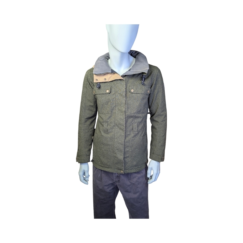 Ride Cappel Olive Green Snowboard Jacket w/ Zip-Stow Hood + Snowskirt, Small